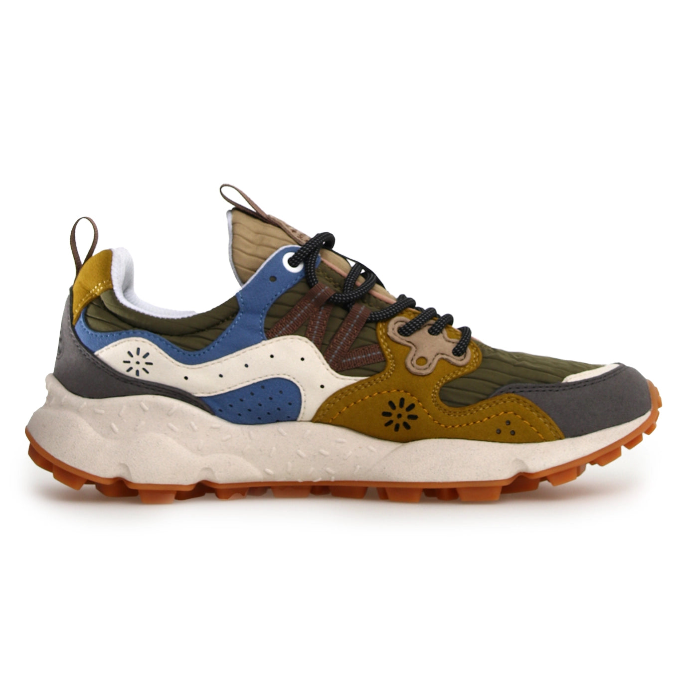 Yamano 3 Uni Kaiso Eco Suede/Eco Nylon Trainer - Anthracite Multi