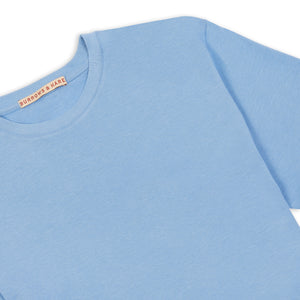 Burrows & Hare Organic Egyptian Cotton T-Shirt - Della Robbia Blue