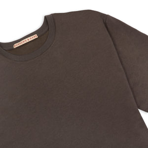 Burrows & Hare Organic  Egyptian Cotton T-Shirt - Major Brown