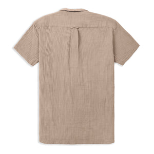 Burrows & Hare Pop Over Short Sleeve Morton Shirt - Brown